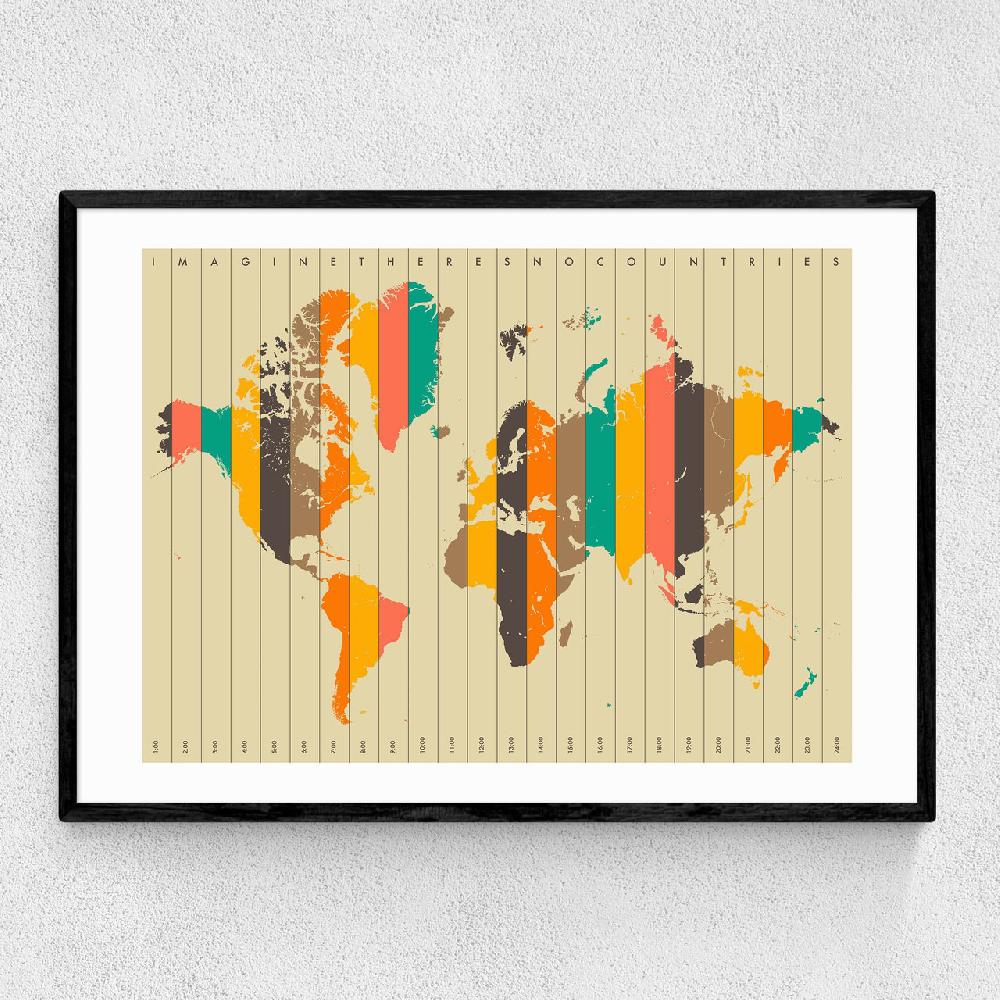 east end prints Imagine There's No Countries by Jazzberry Blue