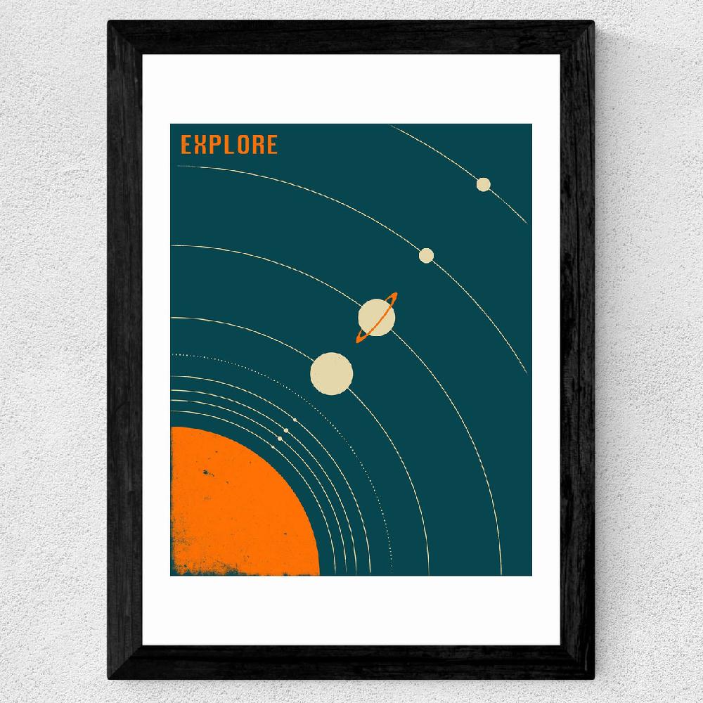 East End Prints Solar System (blue) By Jazzberry Blue