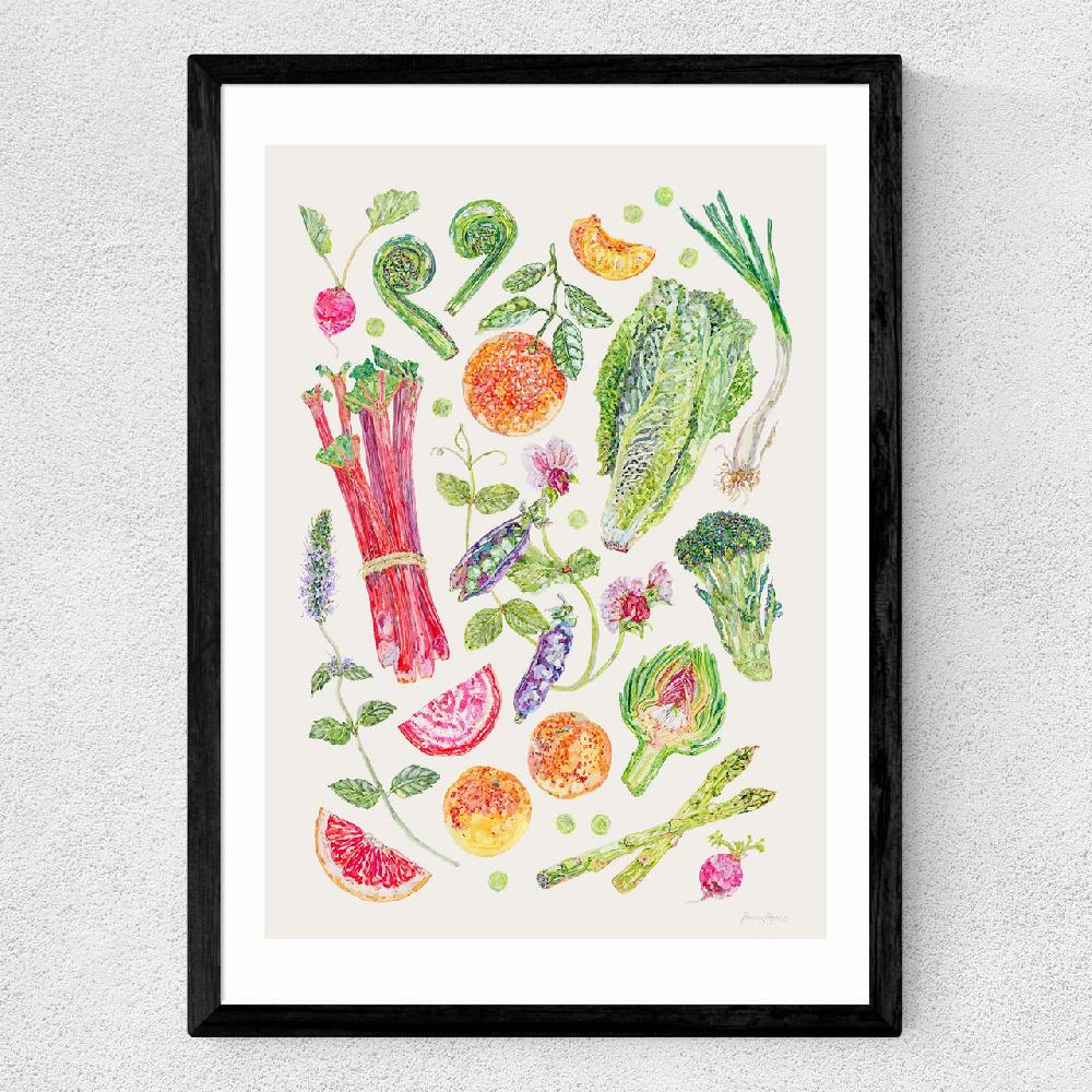 East End Prints Spring Harvest Of Fruit And Vegetables