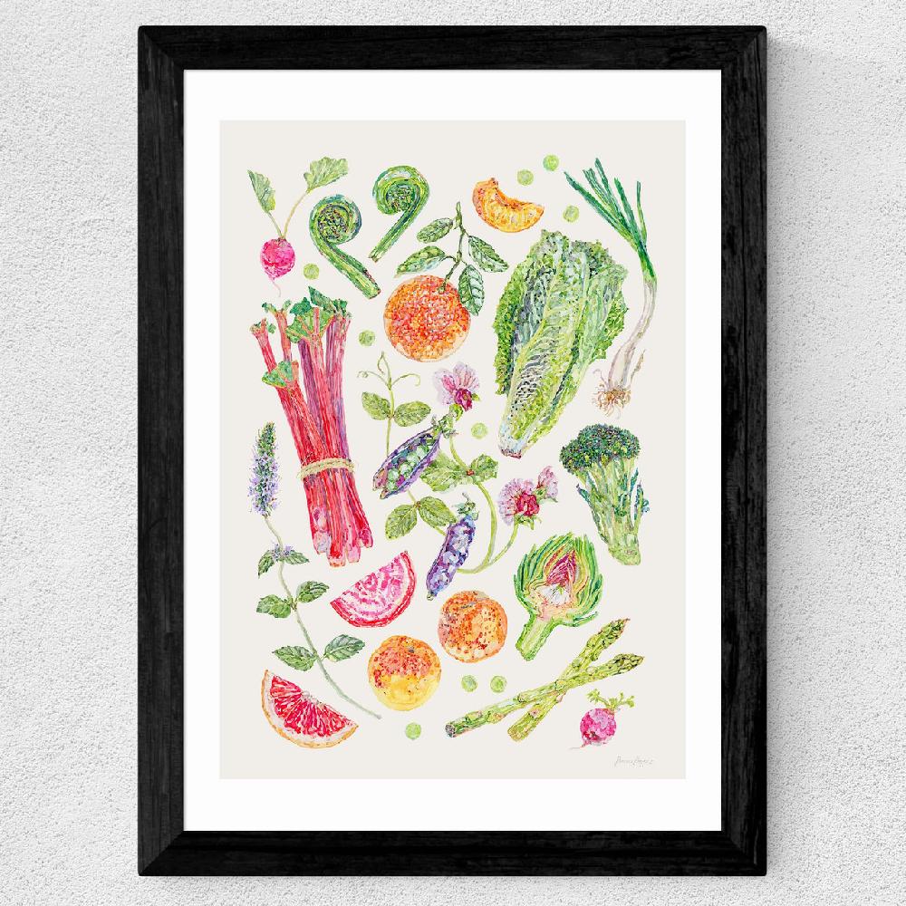 East End Prints Spring Harvest Of Fruit And Vegetables