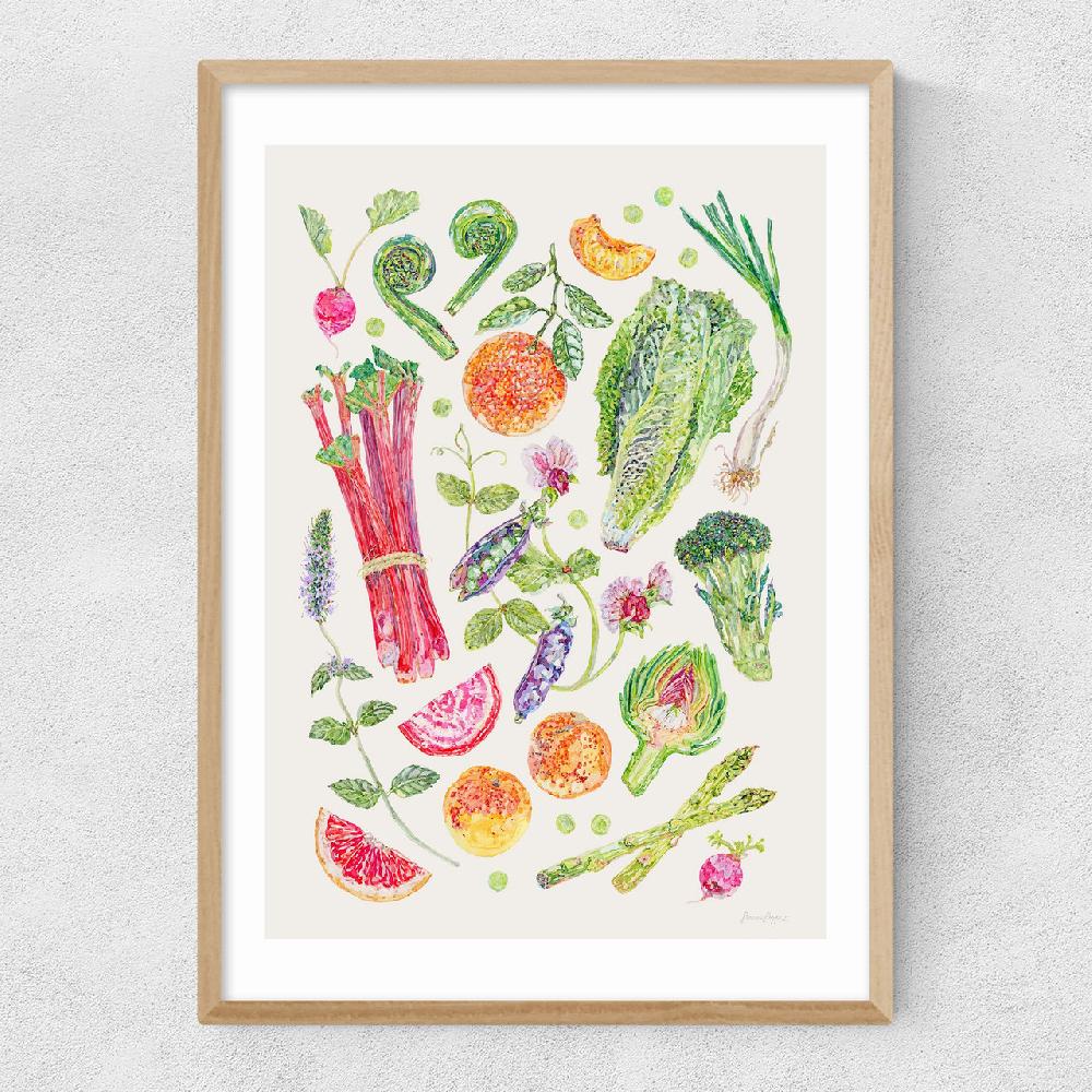 East End Prints Spring Harvest Of Fruit And Vegetables
