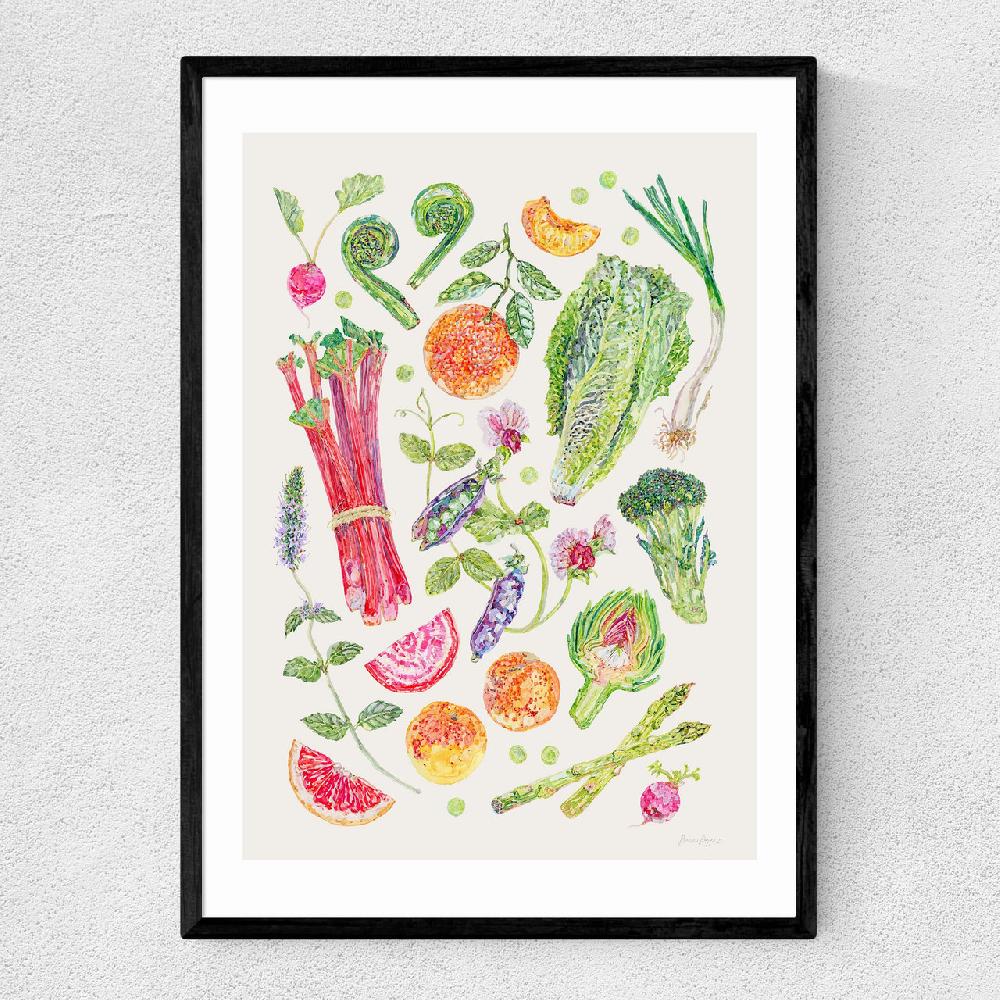 east end prints Spring Harvest Of Fruit And Vegetables