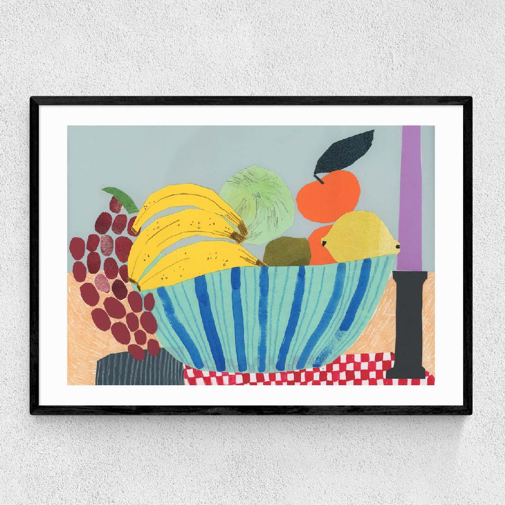 east end prints Still Life Colourful Fruit Bowl Collage
