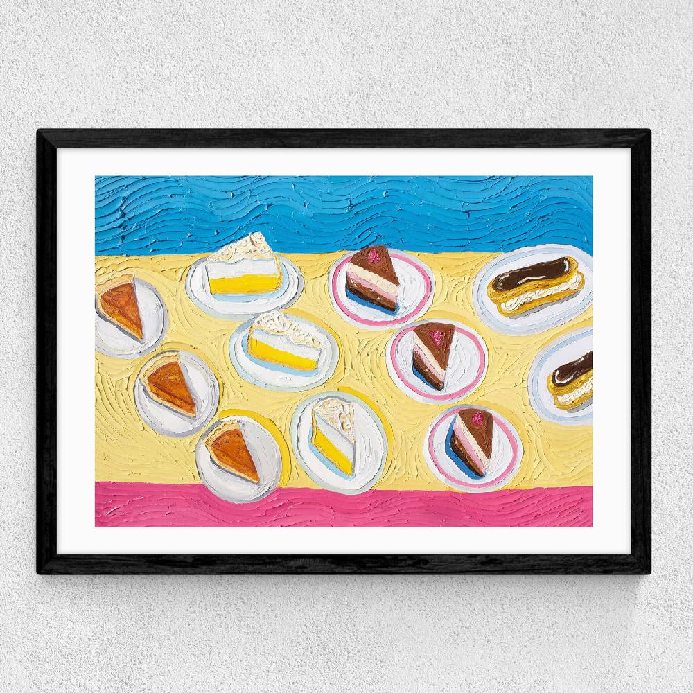 East End Prints Table Of Dessert After Wayne Thiebaud