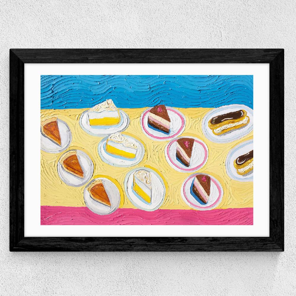 East End Prints Table Of Dessert After Wayne Thiebaud