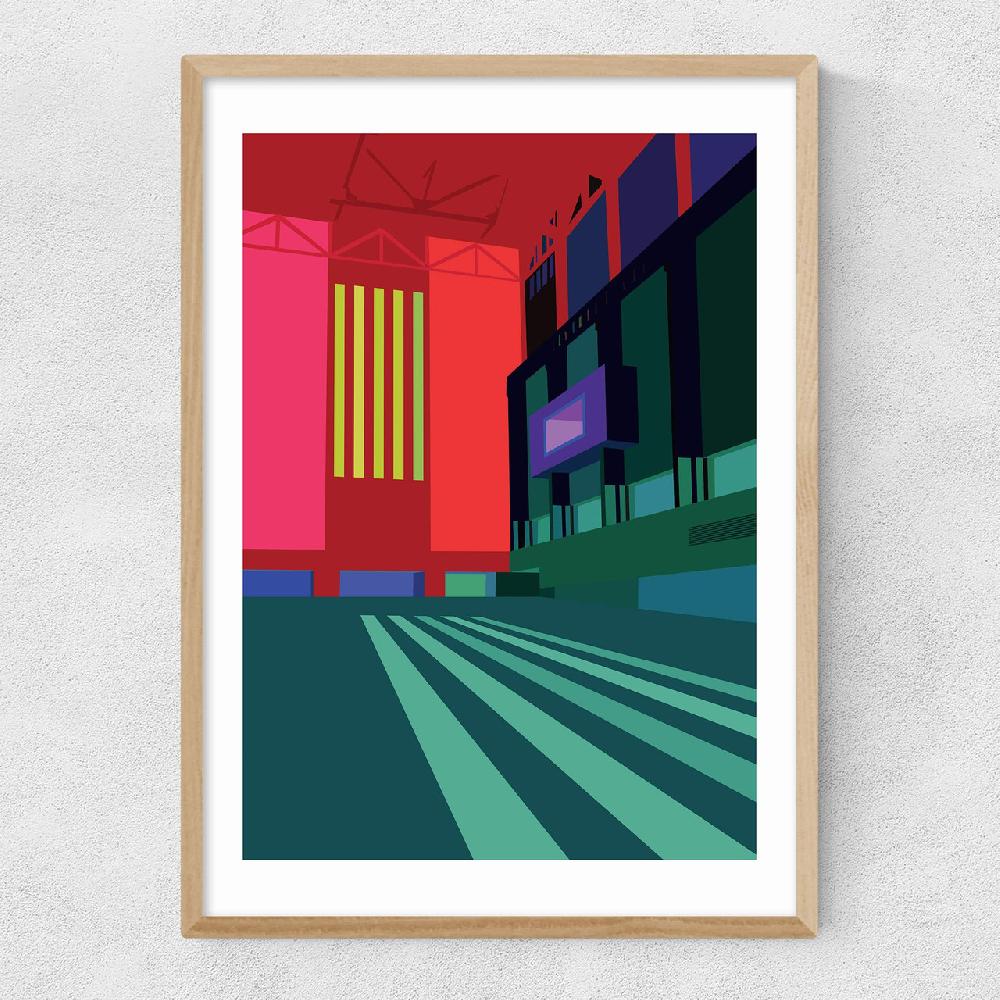 East End Prints Tate Modern - Turbine Hall (Red And Green)