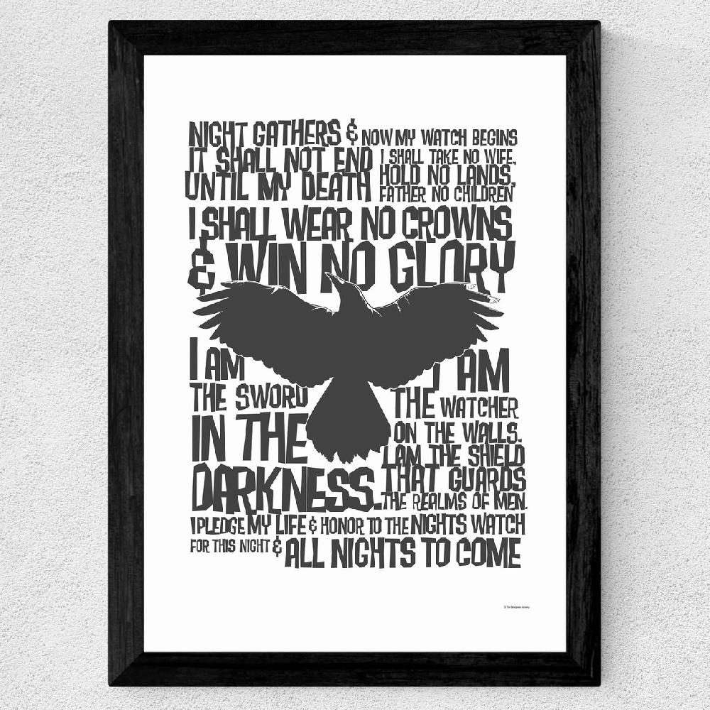 East End Prints The Nights Watch Oath Print - Game Of Thrones