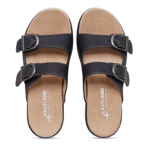 Eastland Women's Avery Double Buckle Slide Sandal