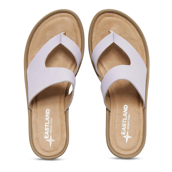 Eastland Women's Laurel Wedge Thong Sandal Lilac