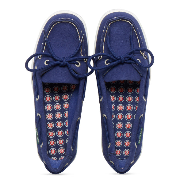 Eastland Women's Canvas Boat Shoes - Sunset MLB Chicago Cubs