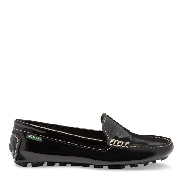 Eastland Women's Patricia Penny Loafer Driving Moc Black Patent