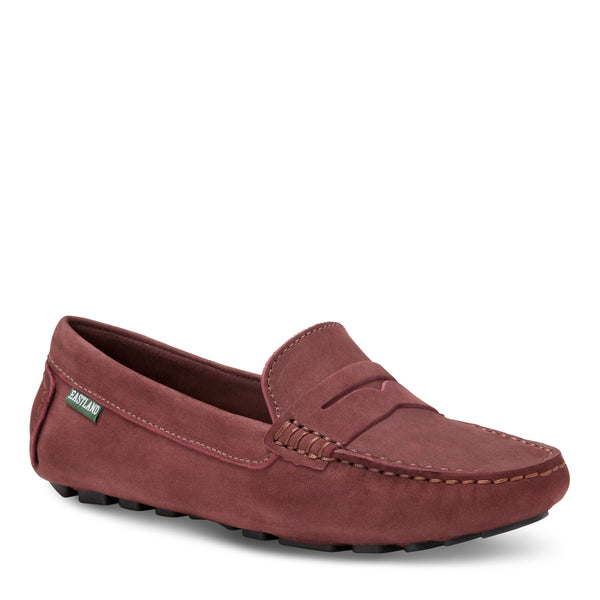 eastland Women's Patricia Penny Loafer Driving Moc Burgundy Nubuc