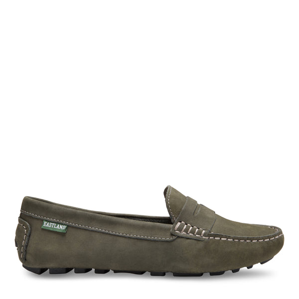 Eastland Women's Patricia Penny Loafer Driving Moc Forest Nubuc