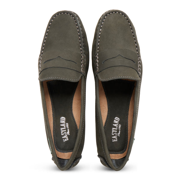 Eastland Women's Patricia Penny Loafer Driving Moc Forest Nubuc