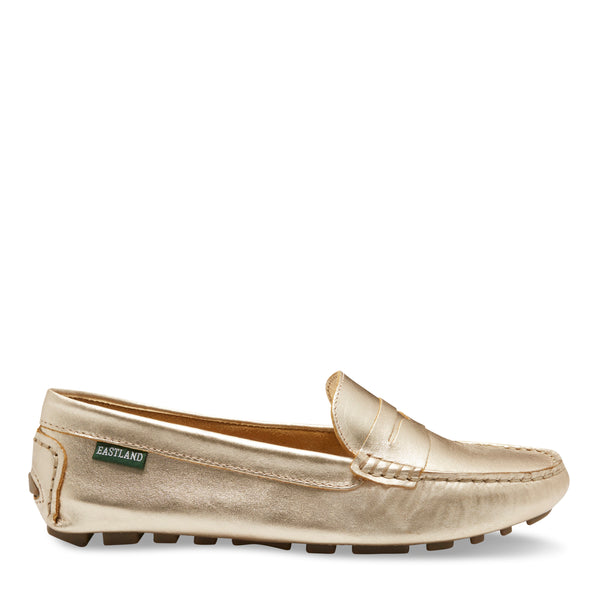 Eastland Women's Patricia Penny Loafer Driving Moc Gold Metallic