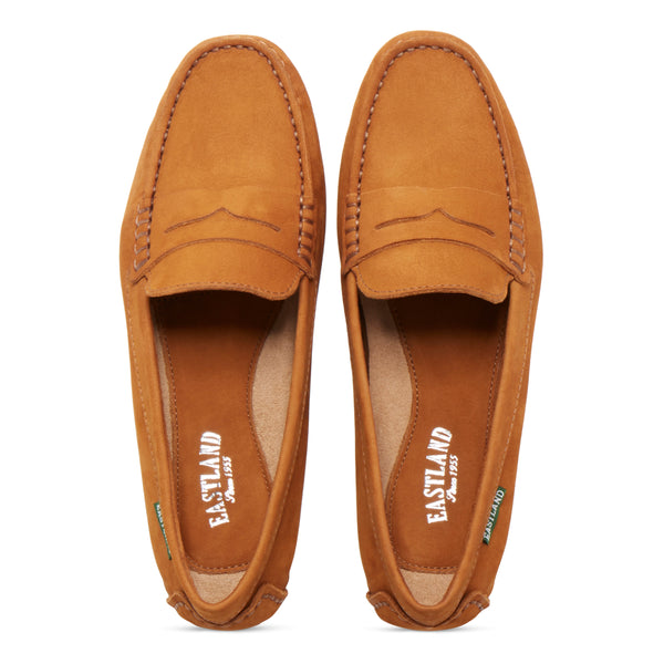 Eastland Women's Patricia Penny Loafer Driving Moc Tan Nubuc