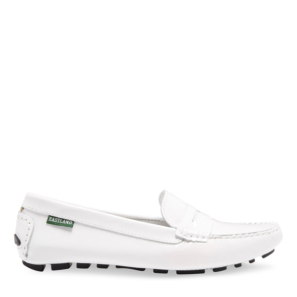 Eastland Women's Patricia Penny Loafer Driving Moc White Patent