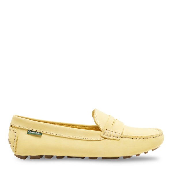 Eastland Women's Patricia Penny Loafer Driving Moc Yellow Nubuc