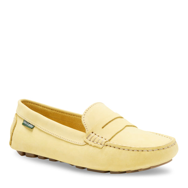 eastland Women's Patricia Penny Loafer Driving Moc Yellow Nubuc