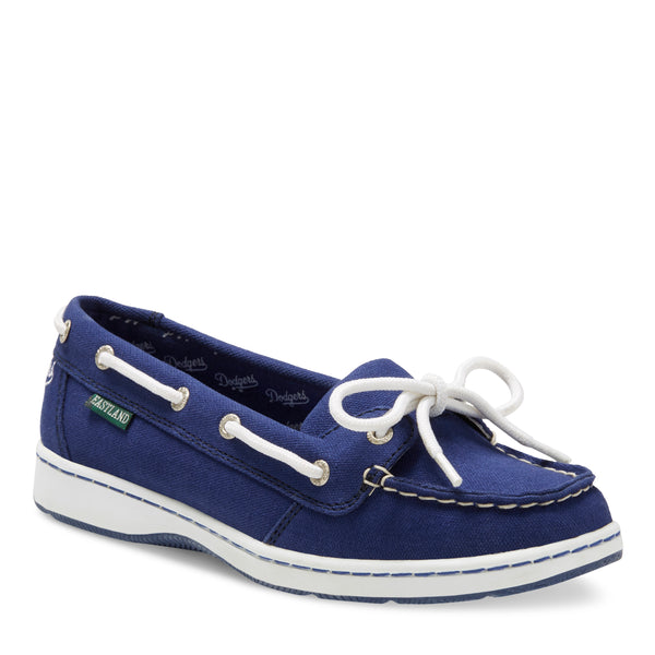 eastland Women's Sunset MLB Los Angeles Dodgers Canvas Boat Shoe