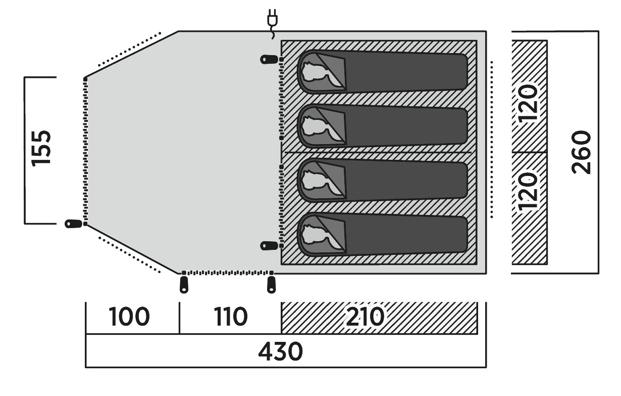Easy Camp Hamra 4 4 Person Family Tent