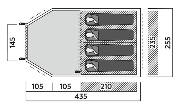 Easy Camp Hidra 4 4 Person Famliy Tent