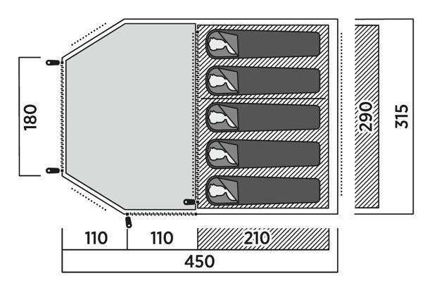 Easy Camp Hidra 5 5 Person Family Tent