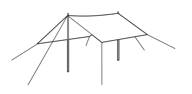 Easy Camp Totak Tarp 4 X 4 M Tarp 4 X 4 M - 2 M Height