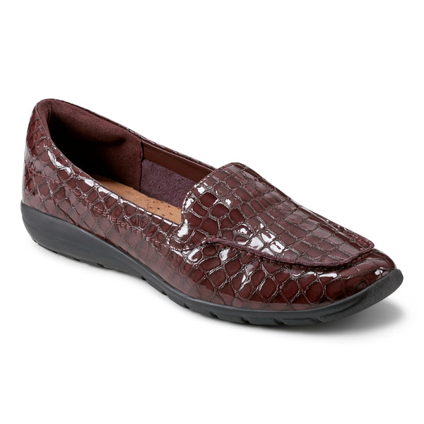 easy spirit Abide Casual Flats Plum Patent Leather Croco