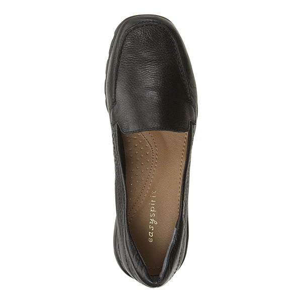 Easy Spirit Abide Leather Casual Flats Black Leather