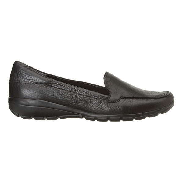 Easy Spirit Abide Leather Casual Flats Black Leather