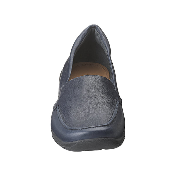 Easy Spirit Abide Leather Casual Flats Bright Navy Leather