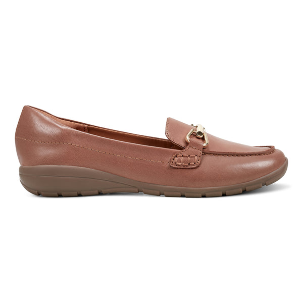 Easy Spirit Amalie Casual Loafers Medium Brown Leather