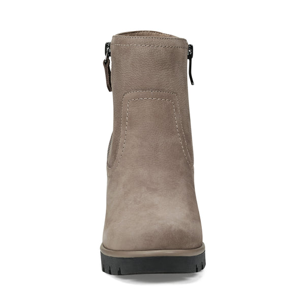 Easy Spirit Camber Lug Sole Dress Booties Taupe Suede