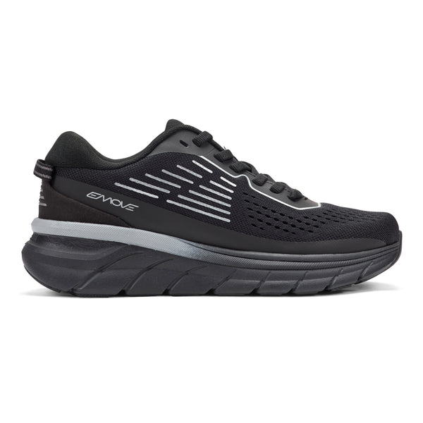 Easy Spirit Denise Austin Mel EMOVE Walking Shoes Black/Silver