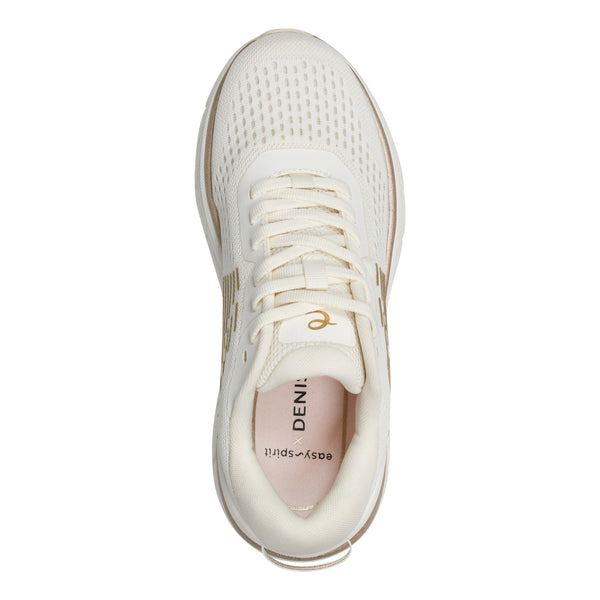 Easy Spirit Denise Austin Mel EMOVE Walking Shoes Ivory/Gold