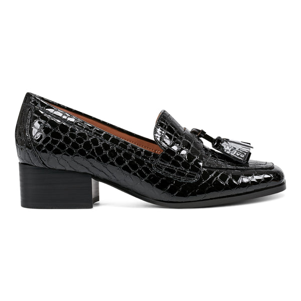 Easy Spirit Drew Dress Loafers Black Patent Leather Croco