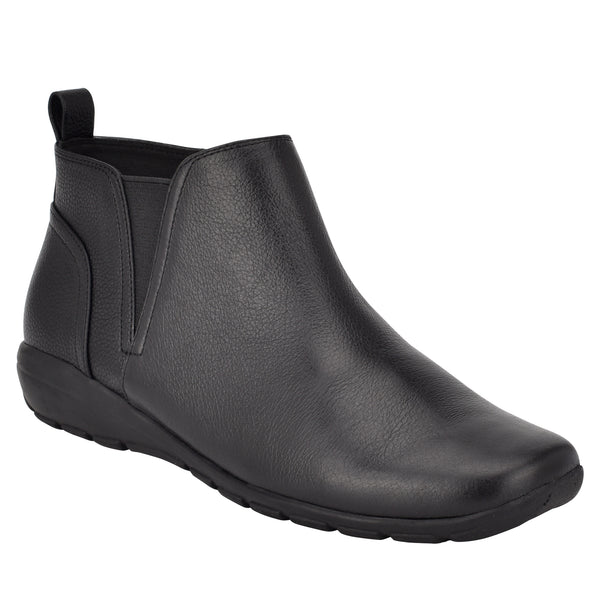 easy spirit Aerial Ankle Booties Black Leather