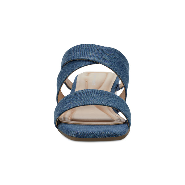 Easy Spirit Becky Wedge Sandals Blue Denim