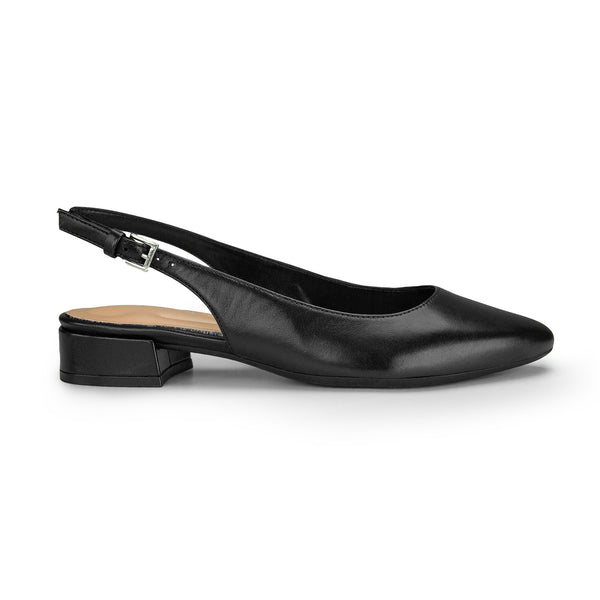 Easy Spirit Cassius Slingback Pumps Black Leather