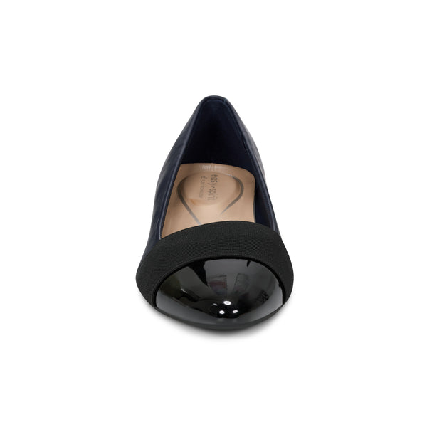 Easy Spirit Casta Cap Toe Dress Pumps Navy Leather
