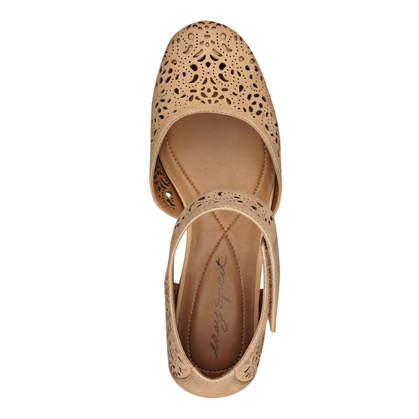 Easy Spirit Cindie Mary Jane Heels Biscuit