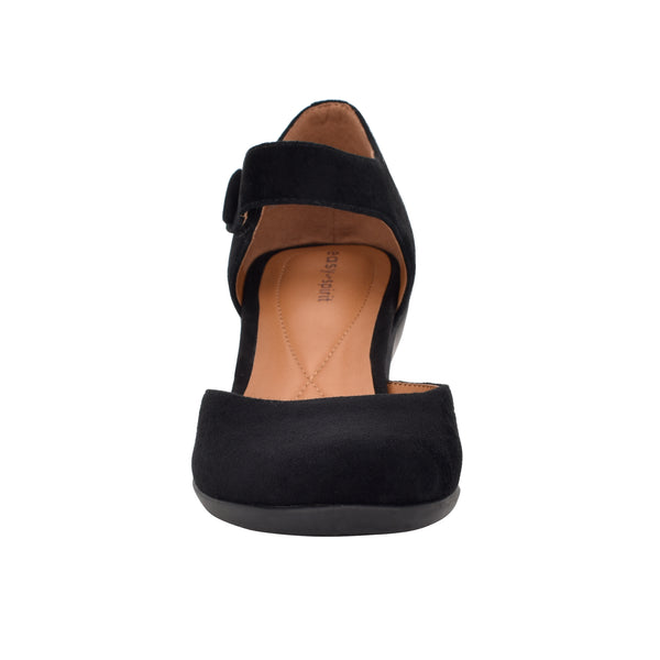 Easy Spirit Clarice Mary Jane Heels Black Suede