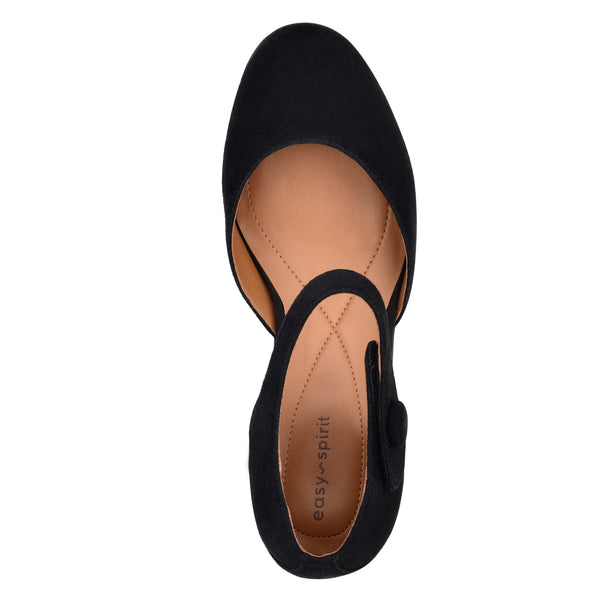 Easy Spirit Clarice Mary Jane Heels Black Suede