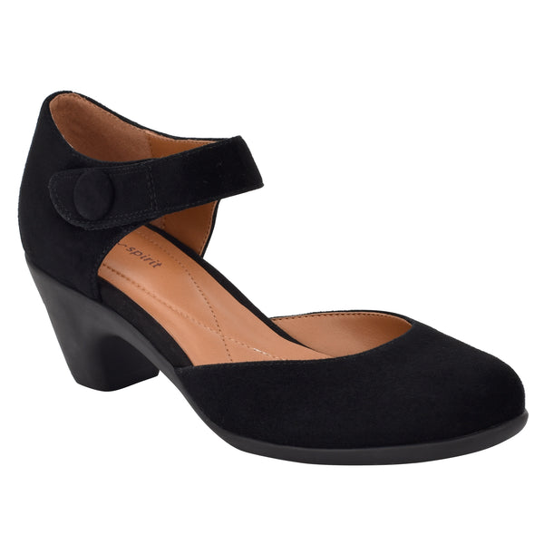 easy spirit Clarice Mary Jane Heels Black Suede