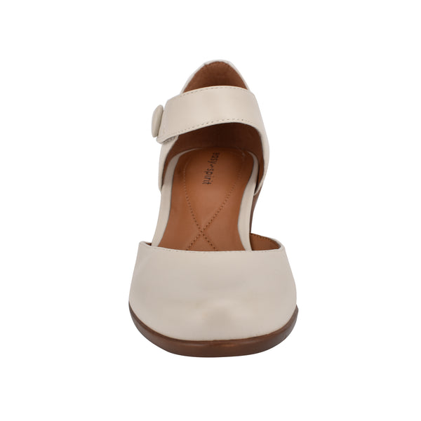 Easy Spirit Clarice Mary Jane Heels Ivory Leather