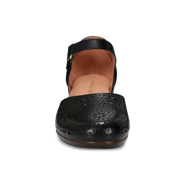 Easy Spirit Denita Mary Jane Heels Black Leather