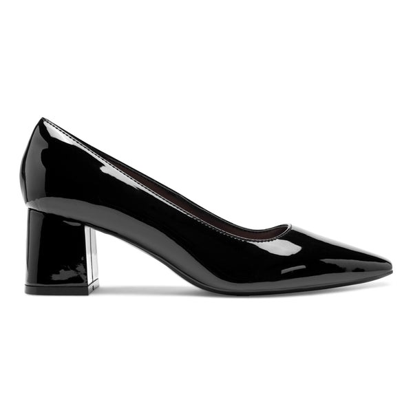 Easy Spirit Dorian Block Heel Pumps Black Patent