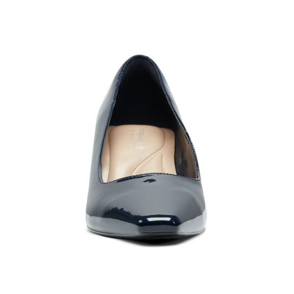 Easy Spirit Dorian Block Heel Pumps Navy Patent