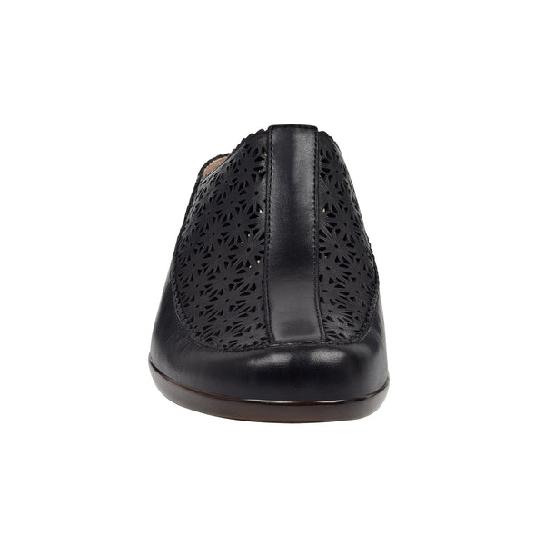 Easy Spirit Dusk Mule Clogs Black Leather